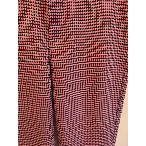 ZARA Women's M Pink/Purple Houndstooth Pull-on Pants, EUC - Picture 2 of 6
